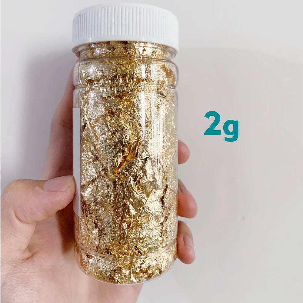 2g cerâmica decoração folha de ouro argila textura material cerâmica folha de ouro pó substituir aquarela dourada decoração cerâmica - Image 1