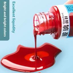 Conjunto de pintura acrílica de 20ml, garrafas profissionais, 24 cores para roupas artesanais diy, pintura de pigmentos de vidro, grafite, artistas, supplie - Image 2