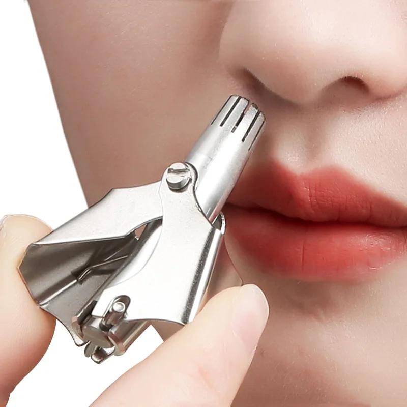 Aparador de pêlos nasais para homens e mulheres, aparador de pêlos, sem ruído, lavável, manual, cosméticos - Image 1