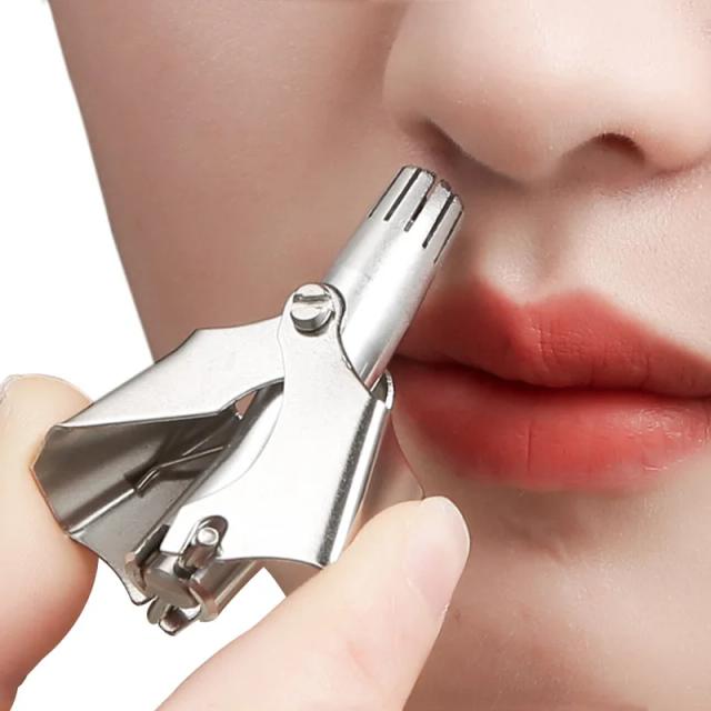 Aparador de Pêlos Nasais Manual e Lavável para Homens e Mulheres - Silencioso e Prático