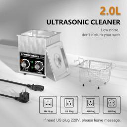 Máquina de lavar ultrassônica portátil, eletrodomésticos de ultra-som, limpador de pratos, 2L, 120W - Image 6