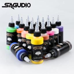 SAGUD-Air Brush Tinta Acrílica Borne Aquático, Tinta Airbrush para Modelar Arte, Têxtil, Sapatos, Madeira, DIY, Artesanal, 18 Cores, 100 ml por Garrafa - Image 1