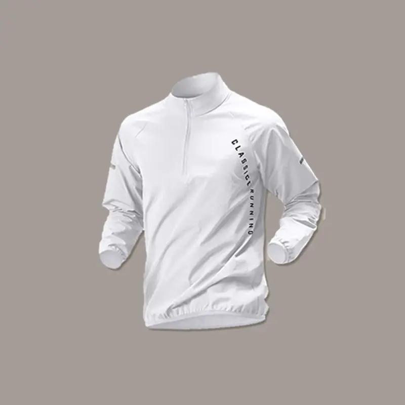 Conjunto esportivo de secagem rápida masculino, camisas de manga comprida, zíper de atletismo, treinamento, corrida, fitness, ciclismo, roupa de ginástica, outono - Image 1