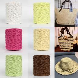 Fio De Palha De Raffia Natural Para Crochet De Malha De Mão, Linhas Coloridas, Fio De Papel Kintting, Chapéu De Cesta DIY, Materiais Artesanais, 280-300m - Image 6