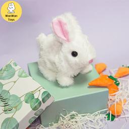 Brinquedos bonitos do luxuoso para meninos e meninas, Coelho simulado, Animais pequenos elétricos, Presentes do feriado, Presentes de aniversário - Image 6