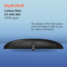 Watersports-Powered Surfing Hydrofoils, Material De Fibra De Carbono Completo, Kiteboard, GY-HPS 880, 3k, 1079sqcm, direto da fábrica - Image 3