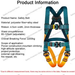 Five Point High Altitude Work Safety Harness Cinto De Segurança De Corpo Inteiro Treinamento De Escalada Ao Ar Livre, Construção Proteger O Equipamento - Image 2