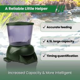 Alimentador automático de peixes com grande capacidade, dispositivo de alimentação automático alimentado por bateria, cronometrado e quantitativo - Image 3