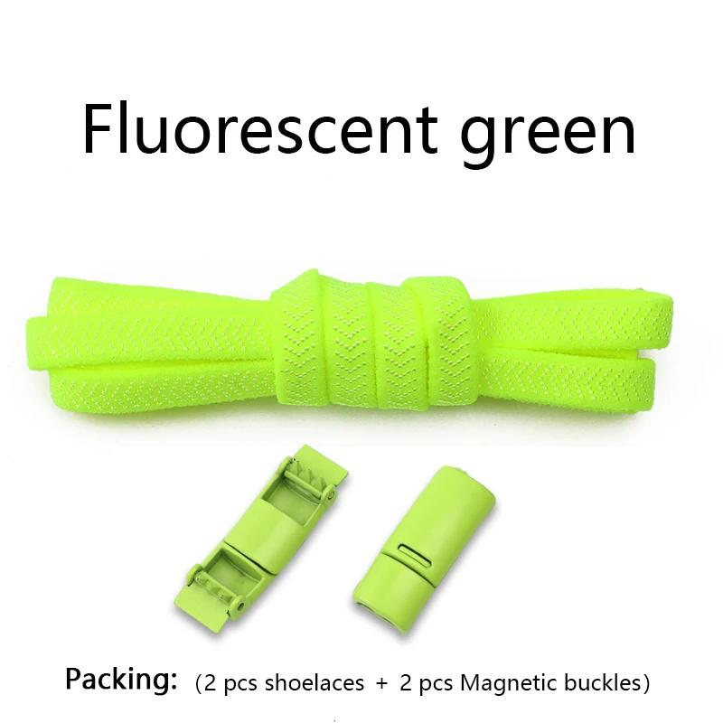 Sapato magnético laços clipe sem laços, Laços elásticos planos para tênis, Laços de borracha, Stretch Shoestrings - Image 1