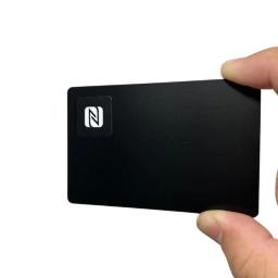 NFC metal Digital cartão de visita, produto personalizado, preto fosco, ouro, QR Code gravura - Image 5