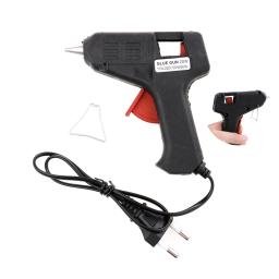 20w pro pistola de cola quente melt cola elétrica temperatura do calor arma reparação conjunto ferramentas preto - Image 1