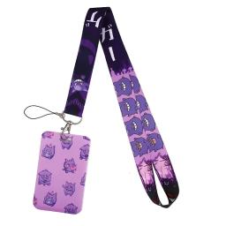 Titular do cartão com design pikachu, cordão de pescoço para chave, crachá, titular do cartão de identificação, acessórios de moda, presentes - Image 2