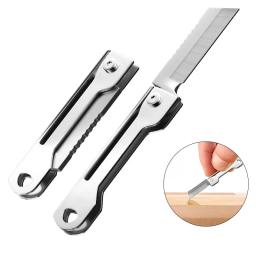 Mini faca portátil para acampamento ao ar livre, canivete inoxidável multifuncional, pingente de chaveiro, faca dobrável - Image 5