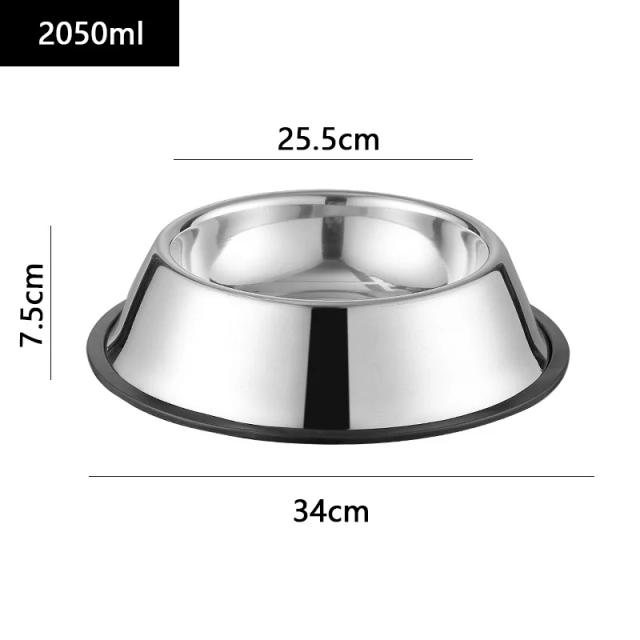 Tigela de Aço Inoxidável para Alimentos e Água de Gatos e Cães - Durável e Fácil de Limpar