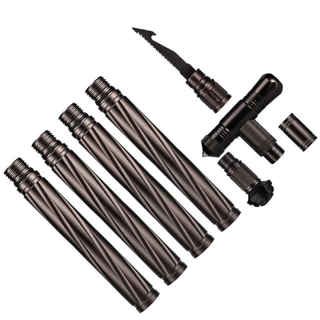 Bastão Tático de Autodefesa Dobrável para Caminhadas e Trekking ao Ar Livre