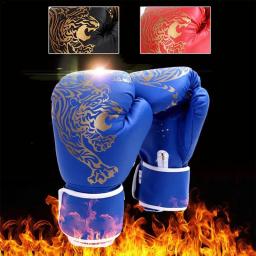 Luvas De Boxe De Couro PU para Adultos e Crianças, Luvas De Luta Respiráveis, Treinamento Kickboxing, Home Esporte - Image 5