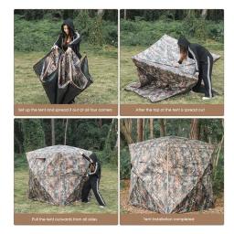 Camping automático e caça camuflagem tenda, Tendas de caça portáteis, Engrenagem leve - Image 3