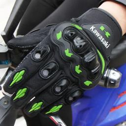 Luvas off-road Kawasaki, luvas respiráveis para bicicleta com todos os dedos, luvas de cavaleiro anti-queda para motocicleta, ao ar livre - Image 6