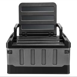 Portátil Outdoor Camping Caixa de armazenamento, Grande capacidade, Caixa dobrável do carro, Caixa de armazenamento multifuncional, Bin Seat, 60l - Image 1