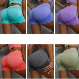 Calças de Yoga Seamless High Waist para Mulheres, Peach Hip, Hip Lift, Corrida, Fitness, Esportes, Quick Dry, Happy Face, Novo - Image 2
