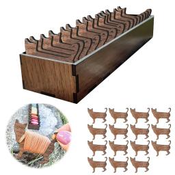 Organizador De Fio Bordado, Suporte De Bobina De Madeira, Suporte De Rosca, Ferramenta De Costura, Animal, Ovelhas, Gato, Conjunto De Bobina - Image 2