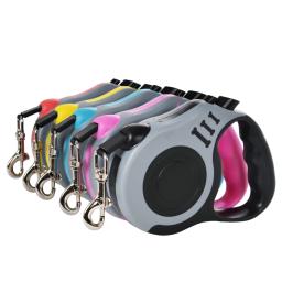 Trela de nylon retrátil automática para cães pequenos e gatos, caminhadas e caminhadas corda de tração, Puppy Outdoor Travel Lead, 3m, 5m - Image 1
