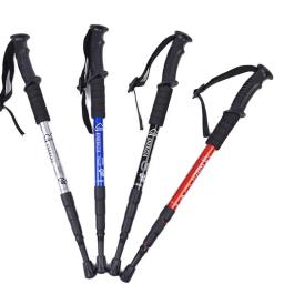 Liga telescópica Alpenstock para acampamento ao ar livre, 4 seção, caminhadas, bengala, pólos - Image 1