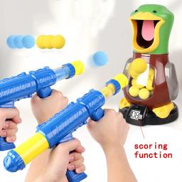 Novidade Shooting Duck Toy com Luz, Hungry Shooting Duck, Pistola pneumática, Soft Bullet Ball, Pontuação eletrônica, Jogos de batalha para crianças - Image 2