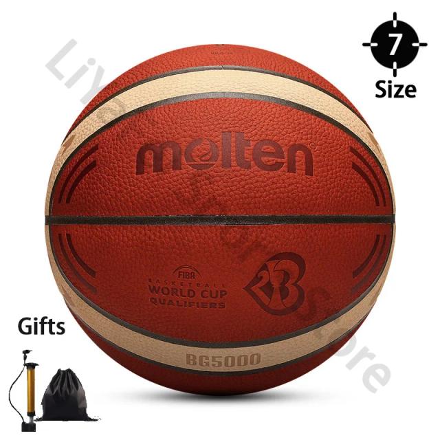 Bolas de Basquete de Couro Macio BG5000 - Tamanho 7 para Treinamento e Jogos Oficiais, Uso Interno e Externo