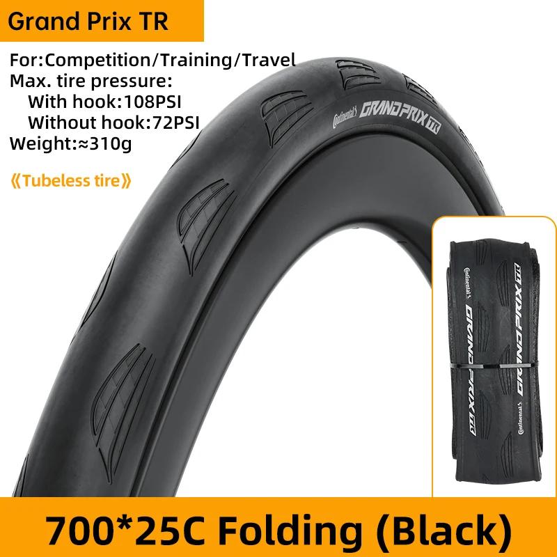 Continental grand prix tr pneus de bicicleta de estrada 700c tubeless clincher pneu 700x28 700x30 blackchili composto acessórios da bicicleta - Image 1
