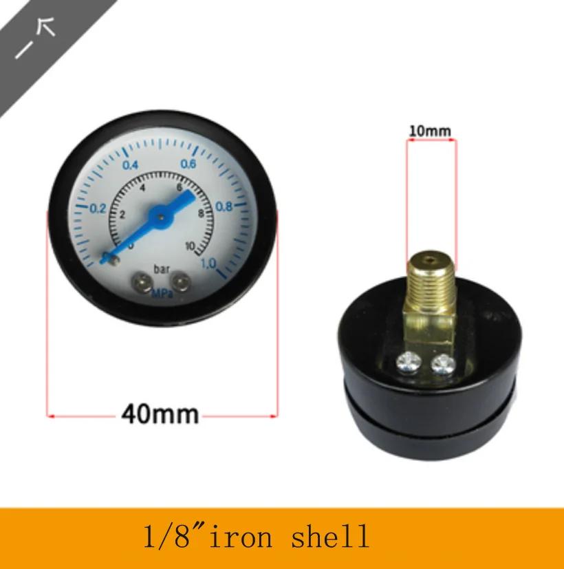 Acessórios da bomba de ar do calibre pressão do compressor de ar 1/8 "1/4" 3/8 "1/2" 3/4 "barômetro axial/radial - Image 1