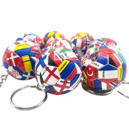 Nova bandeira do mundo futebol chaveiro país clube de futebol fãs chaveiro carro chaveiros lembrança saco pingente acessórios presentes - Image 4