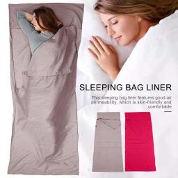 Ultraleve Sleeping Bag Liner Seda Exterior Único Sleeping Bag Liner Viagem Hotel Dormir Sack Liner com Travesseiro Bag 75x 210cm - Image 2