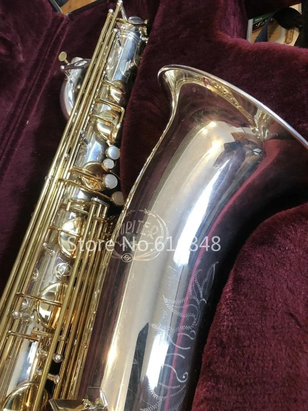 Jupiter JBS-893 E saxofone barítono plano, corpo prateado, laca dourada, instrumento chave, sax de latão com boquilha Case, Novo - Image 1