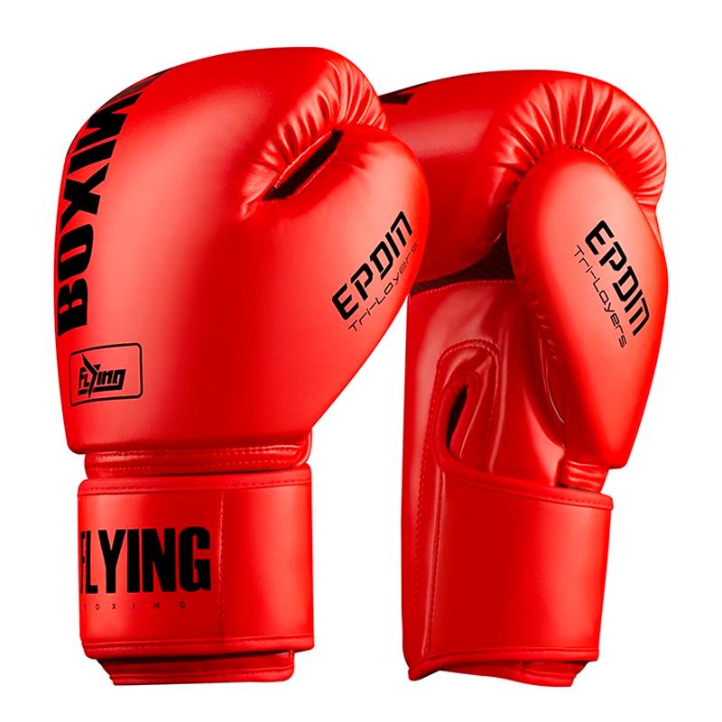 Luvas de Boxe de Couro PU para Homens e Mulheres, Luva de Treinamento para Luta, Kickboxing, Artes Marciais Mistas, Boxe Muay Thai, 6 oz, 8 oz, 10 oz, 12 oz, 14oz - Image 1