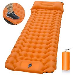 Almofada de dormir ao ar livre acampamento colchão inflável com travesseiros esteira de viagem cama dobrável ultraleve almofada de ar caminhadas trekking - Image 2