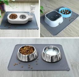 Impermeável antiderrapante Silicone Pet Food Mat, gato e cão alimentação Bowl Floors, Non-Stick Pad, High Lipped - Image 6