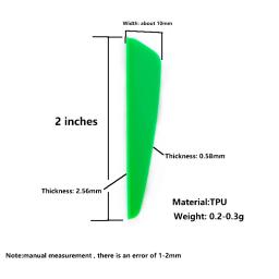 50/100 peças palhetas de seta 1.8/2 polegadas palhetas tpu acessórios de tiro de caça 7 cores adequadas para setas de 6.25/7.5 polegadas - Image 2