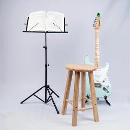 Portátil e ajustável Estável Music Stand, Bolsa de Transporte, dobrável e dobrável Titular com Music Folha Clipe Titular, 1Pc - Image 1