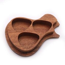 1pc guitarra paddle instrumento musical artesanato caixa de presente três grade paddle madeira maciça conjunto caixa armazenamento - Image 4