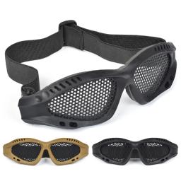 Alta qualidade de caça tactical paintball óculos eyewear malha arame aço airsoft net óculos resistência choque olho jogo protetor - Image 6