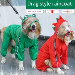 Impermeável reflexivo impermeável para cães, Casaco de chuva grande, Casaco ajustável com capuz, Pet Shop - Image 1
