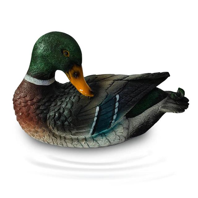 Pato Mandarim Flutuante em Resina Realista para Caça e Decoração de Piscinas e Lagoas