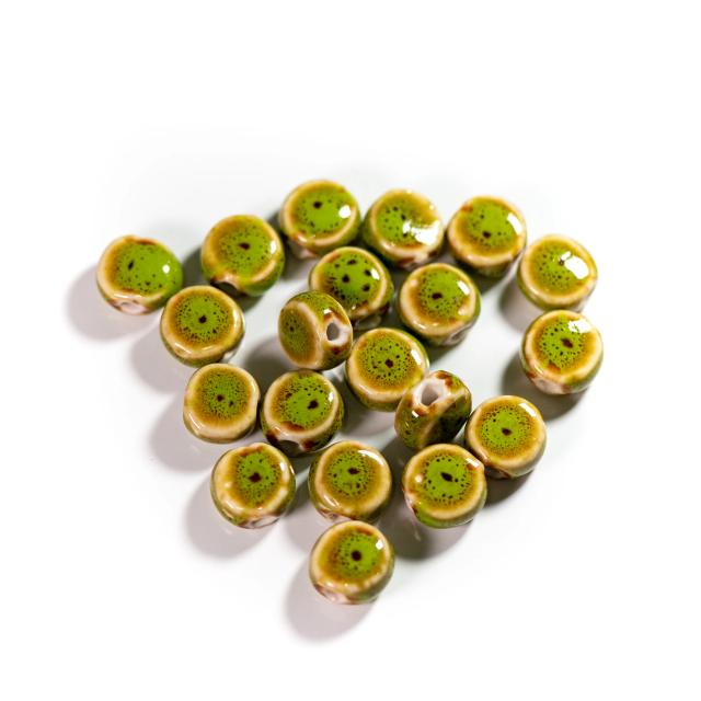 Contas de Cerâmica Redondas de 12mm - 20 Peças para Artesanato, Joias e Decoração DIY
