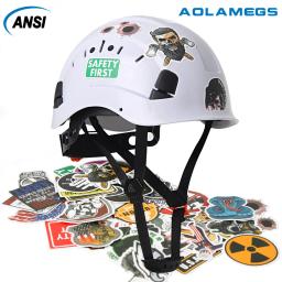 Capacete de segurança com adesivos dos desenhos animados, chapéu duro para escalada ao ar livre, proteção industrial, exploração de caverna de resgate - Image 1