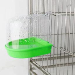 Banheira transparente para pássaros pequenos, fácil de limpar, gaiola coberta para animais de estimação, papagaio, canário, periquitos - Image 6