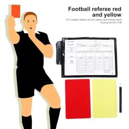 Futebol Árbitro Cartão Com Lápis, Folhas De Registro, Cartão Vermelho, Cartão Amarelo, Papel De Gravação, Futebol Referee Book, Futebol Acessórios - Image 1