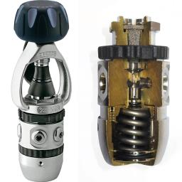 Cressi uso intenso mergulho regulador polvo pistão 1st estágio compacto 2nd stage ac2/compacto + polvo - Image 5
