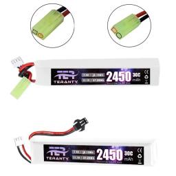 Pistola de brinquedo eletrônica 11.1v, bateria lipo 11.1v 2450mah 30c com mini plugue tamiya, modelo de arma de airsoft para controle remoto, brinquedos de arma bb - Image 6