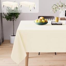 Homaxy toalhas de mesa lavável toalha de mesa repelente de água lavável poliéster resistente a manchas fácil cuidado para festa de cozinha - Image 1